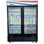 Atosa USA MCF8732GR, Black Exterior Glass Two (2) Door Merchandiser Freezer